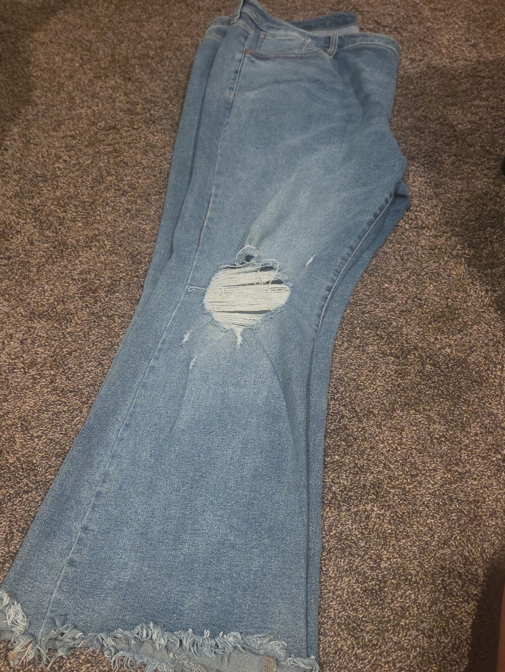 Classic Blue Distressed Women's Jeans